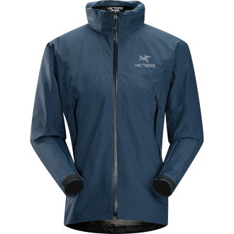 美國百分百【全新真品】Arc'teryx 外套 GORE-TEX 連帽 始祖鳥 防水 防風 透氣 男 藏藍 M E489