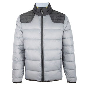 美國百分百【全新真品】Calvin Klein 外套 CK 夾克 防寒 保暖 外衣 輕量 防風 灰色 男 M號 E506