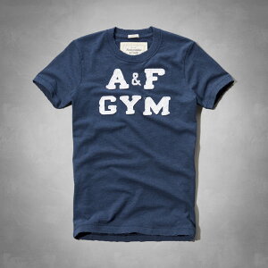 美國百分百【Abercrombie & Fitch】T恤 AF 短袖 上衣 T-shirt 麋鹿 S號 藏藍 E714