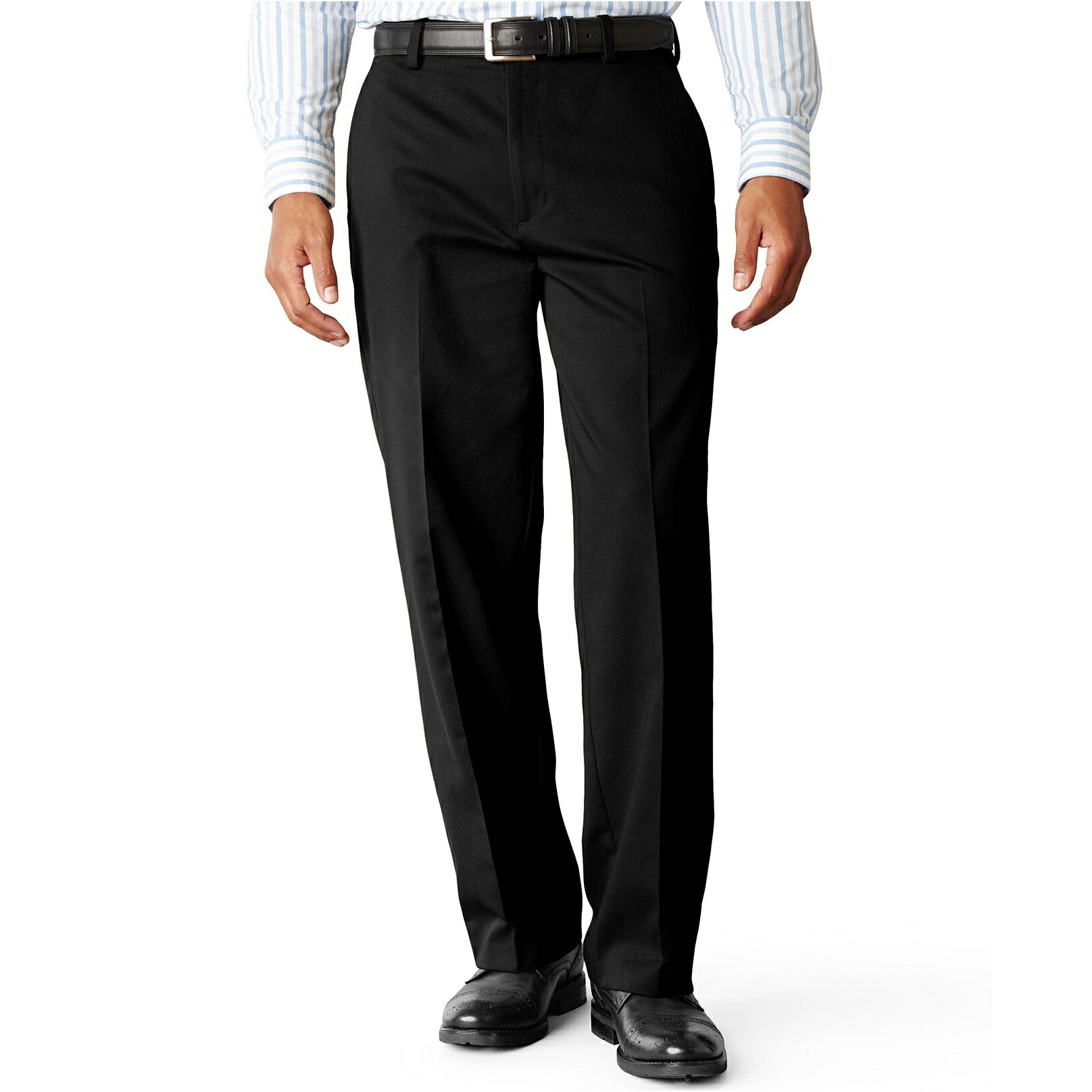 美國百分百【全新真品】Dockers D3 長褲 西裝褲 直筒褲 休閒褲 上班 合身 黑色 42腰 E316