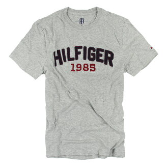 美國百分百【Tommy Hilfiger】T恤 TH 男 圓領 T-shirt 短袖 LOGO 短T 灰色 S XXL號 F040