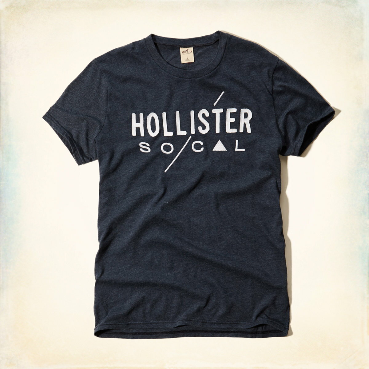 美國百分百【Hollister Co.】T恤 HCO 短袖 T-shirt 海鷗 藏藍色 logo S號 F048