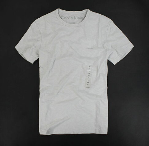 美國百分百【全新真品】Calvin Klein CK 春夏新款 logo 紋路 男款 淺灰 素T T恤 T-shirt Tee S號 0