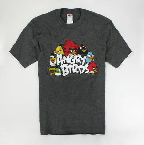 美國百分百【全新真品】ANGRY BIRDS 憤怒鳥 遊戲 卡通 圖案T 潮流 T恤 T-shirt 大尺碼 L號