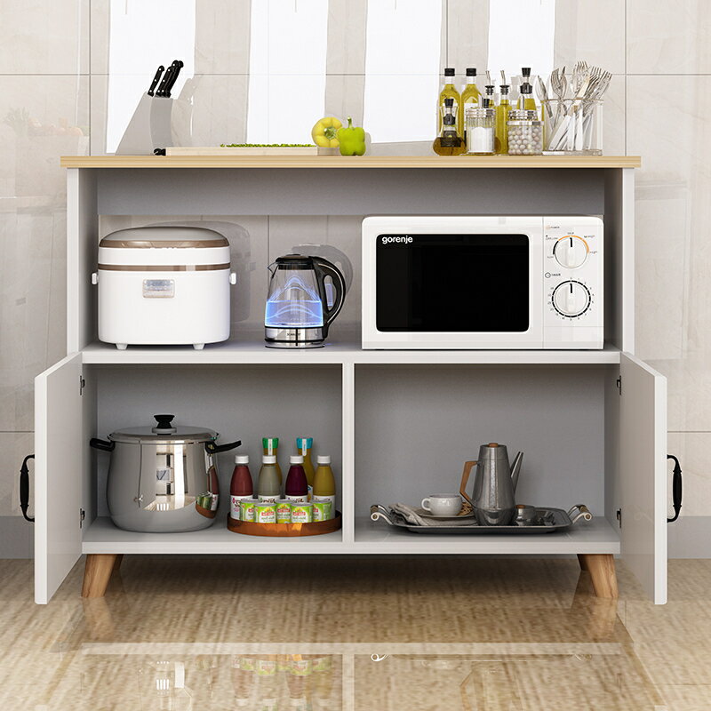 【台灣公司 超低價】多功能微波炉烤箱储物柜带门落地多层厨房置物架厨房用品收纳架子 3