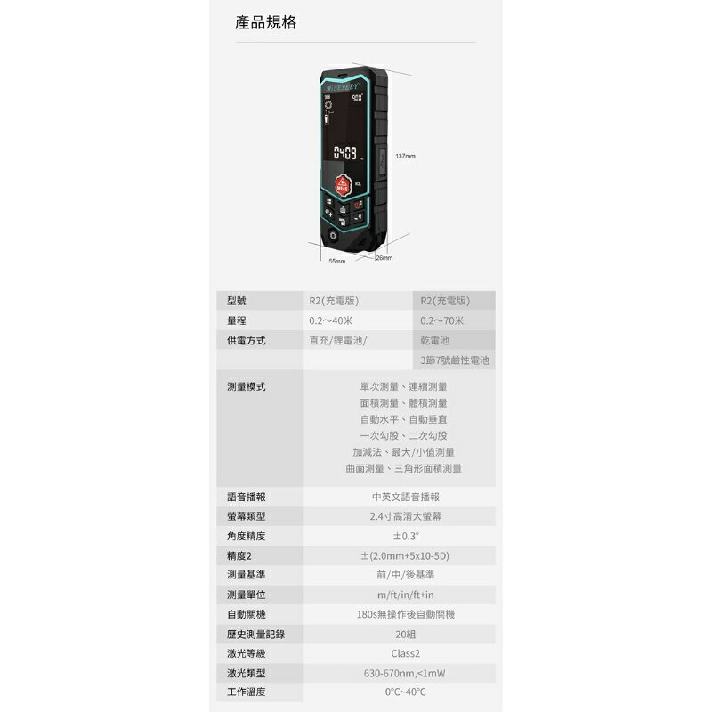 強強滾生活  小米有品-邁測 R2滾輪式激光測距儀 五金工具 公司貨 雷射測距儀 8