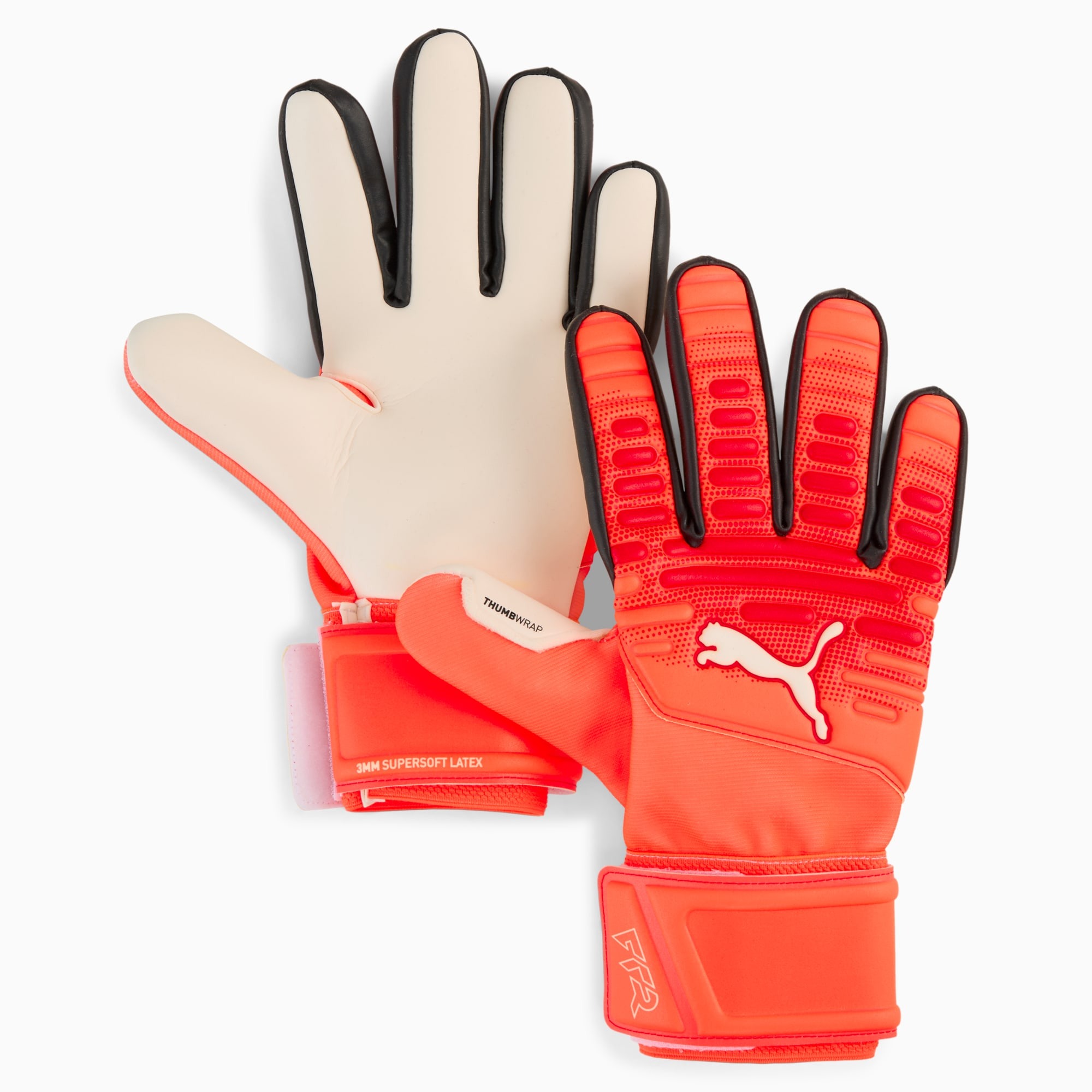 【樂買網】PUMA FUTURE Match NC 手套 紅 足球手套 守門員手套 手套 足球 04212401