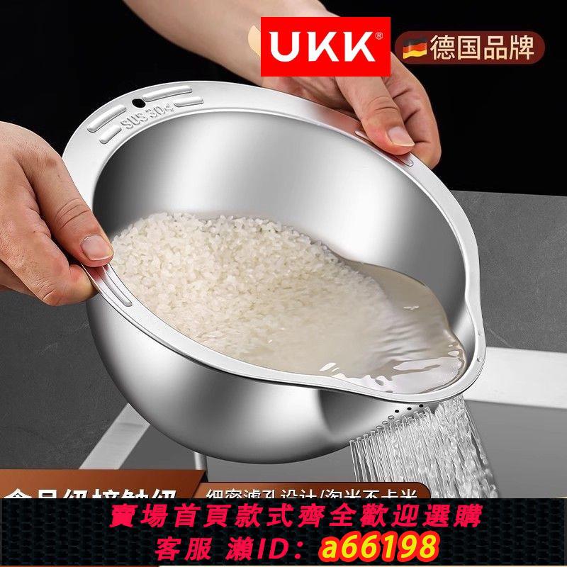 【臺灣公司 可開發票】304食品級不銹鋼瀝水神器家用廚房水盆多功能洗菜細孔淘米神器