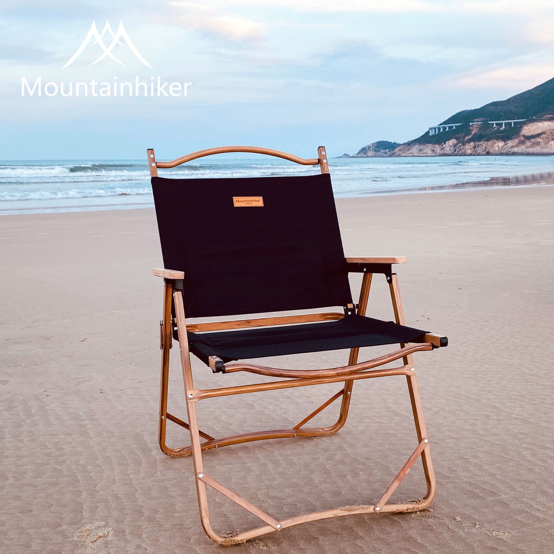 山之客MOUNTAINHIKER鋁合金克米特椅子 木紋款戶外折疊椅露營便攜