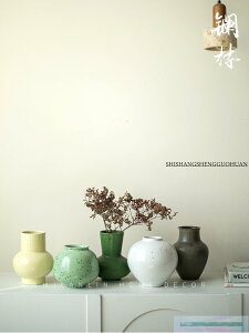 復古陶瓷小花瓶ins插花擺件客廳餐桌玄關現代簡約水培裝飾花器