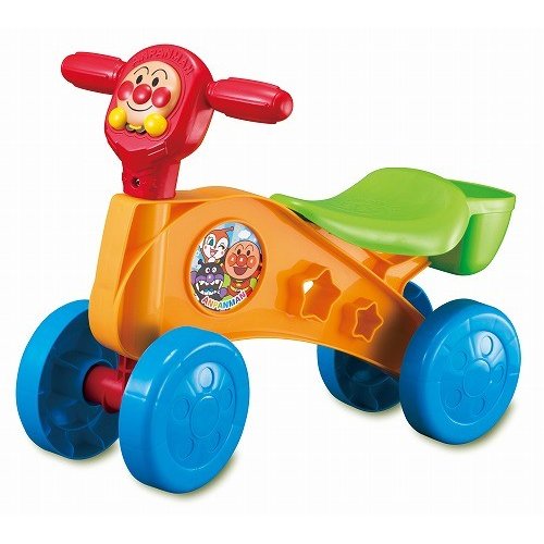 真愛日本 麵包超人 Anpanman 紅橘 四輪 越野車 腳推單車 滑步車 學步車 玩具 禮物