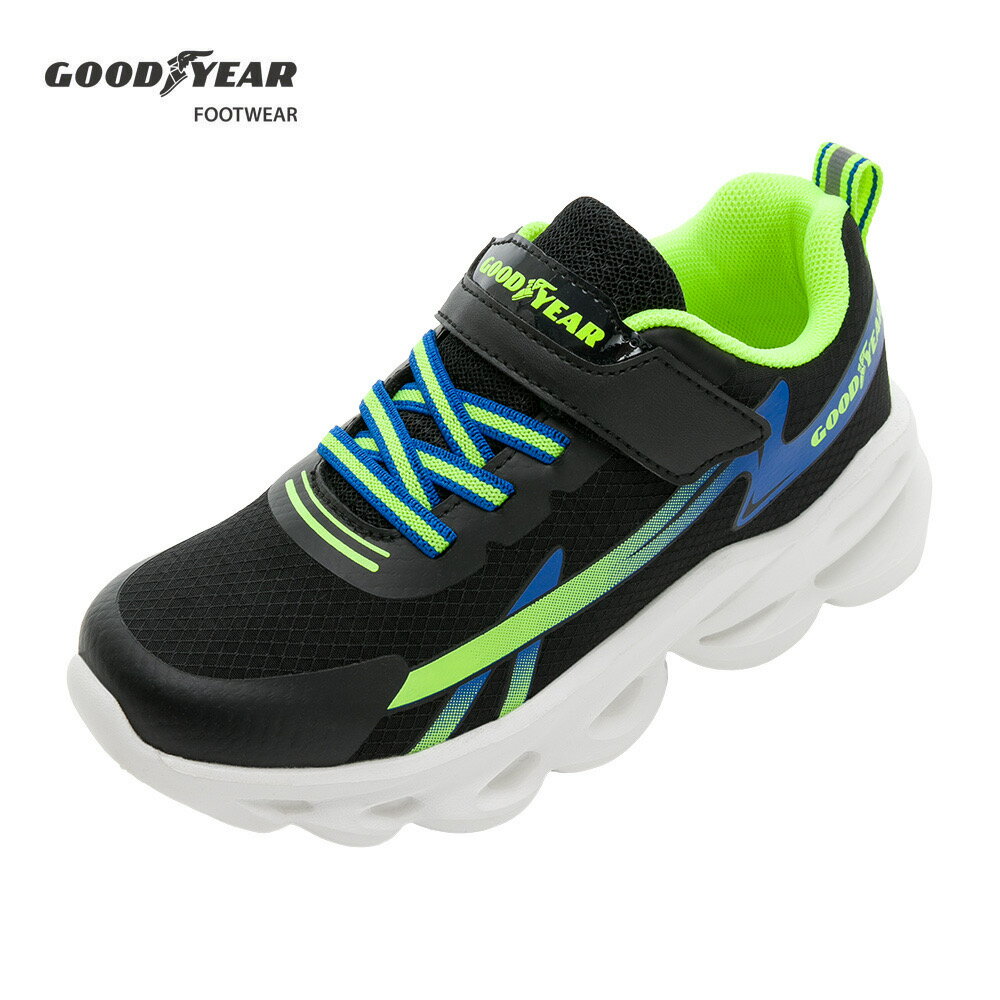 GOODYEAR固特異 童鞋 輕飛躍 輕量 緩震 慢跑鞋 運動鞋 [GAKR38410] 黑【巷子屋】