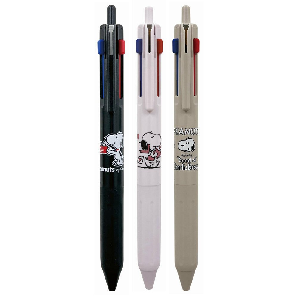 三菱 史努比三色自動溜溜筆0.5【九乘九購物網】