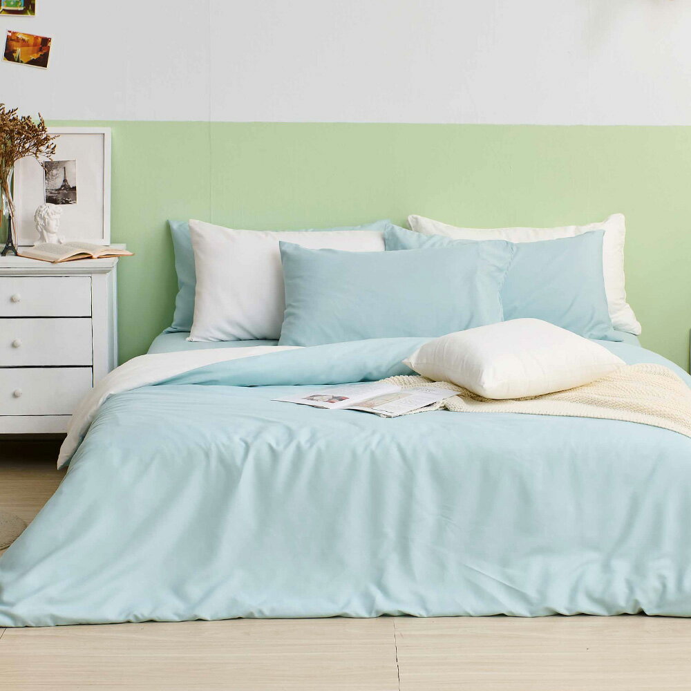 床包被套組(鋪棉兩用被套) 芬蘭撞色設計 多款任選 單人/雙人/加大 台灣製 2