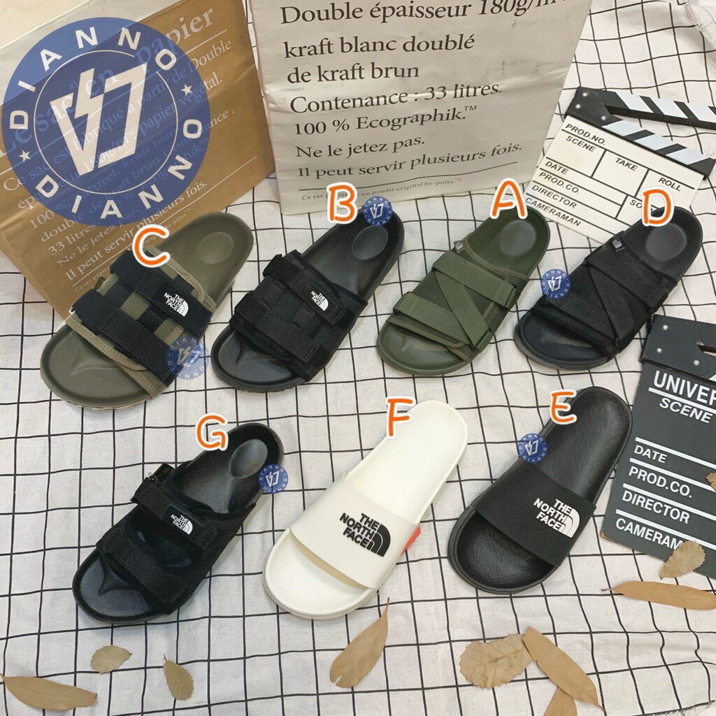 帝安諾-實體店面 北臉 NORTH FACE 魔鬼氈 防水拖 拖鞋 止滑 黑色 經典 LOGO 白標 NS98M1OJ