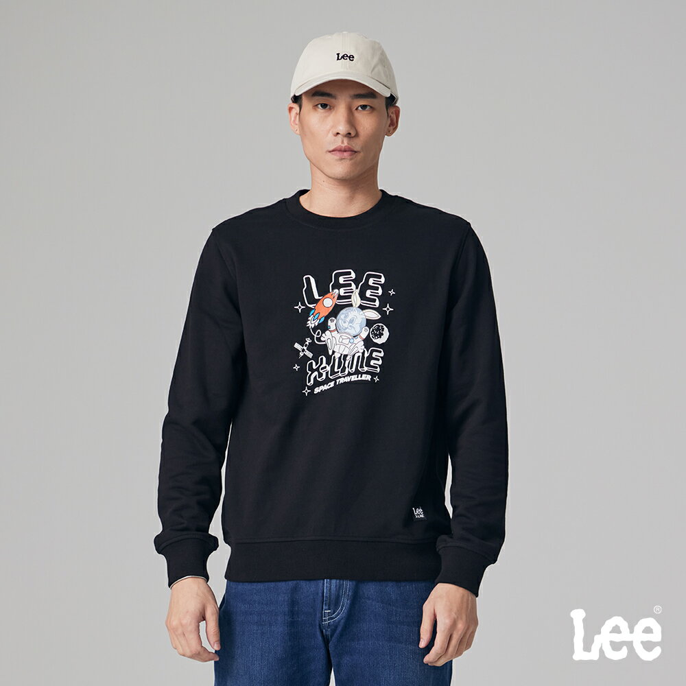 Lee 男女同款 火箭太空兔 衛衣 大學T | X-LINE