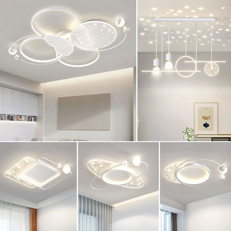 客廳主燈現代簡約大氣吸頂燈2022年新款設計風蝴蝶輕奢房間臥室燈