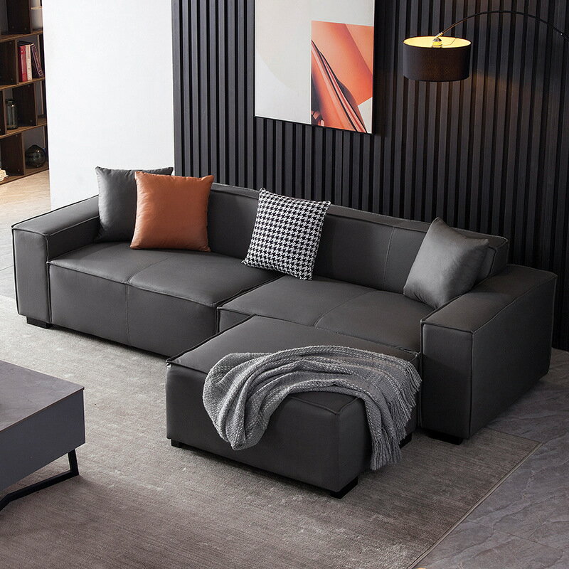 懶人沙發 北歐直排客廳乳膠沙發組合 意式科技布懶人 沙發