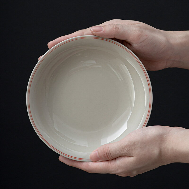 冰臺釉壺承家用干泡盤手繪雙線陶瓷小茶盤茶臺養壺墊茶道配件托盤