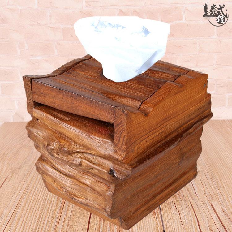 現代中式實木紙巾盒家用客廳餐廳簡約抽紙盒創意餐巾紙抽盒面紙盒