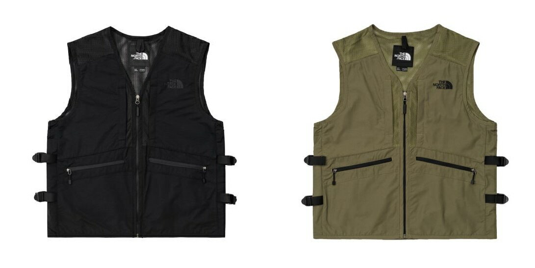 【毒】The North Face 工裝背心 多口袋 可調節 休閒 背心 黑/綠 兩色【領券折222｜Cube卡+APP下單最高10%回饋】