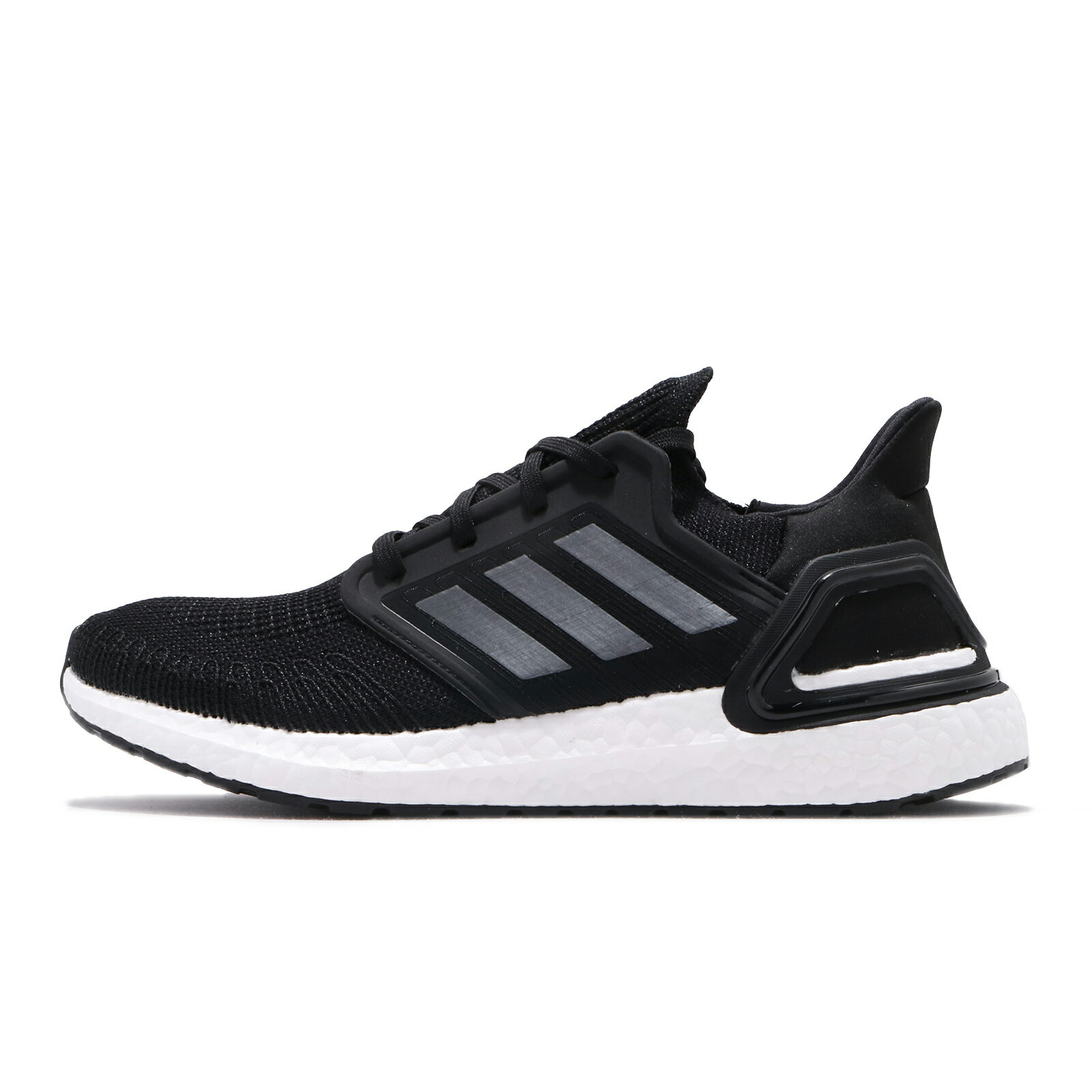 adidas 慢跑鞋 Ultraboost 20 男鞋 黑 銀 白 運動鞋 經典 緩震 針織 愛迪達 EF1043