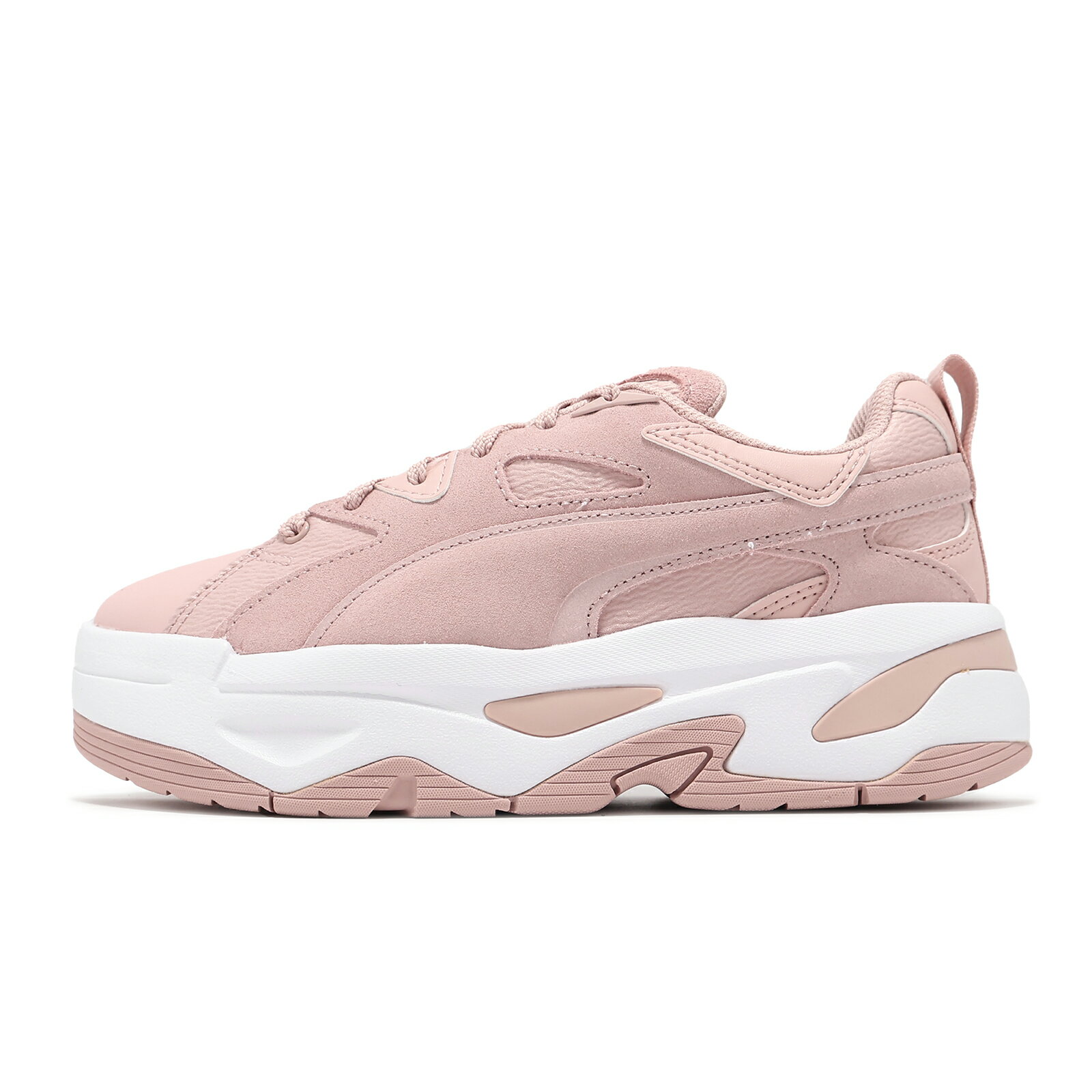 Puma 休閒鞋 BLSTR Mix Wns 女鞋 粉 白 厚底 增高 皮革 運動鞋 39609502