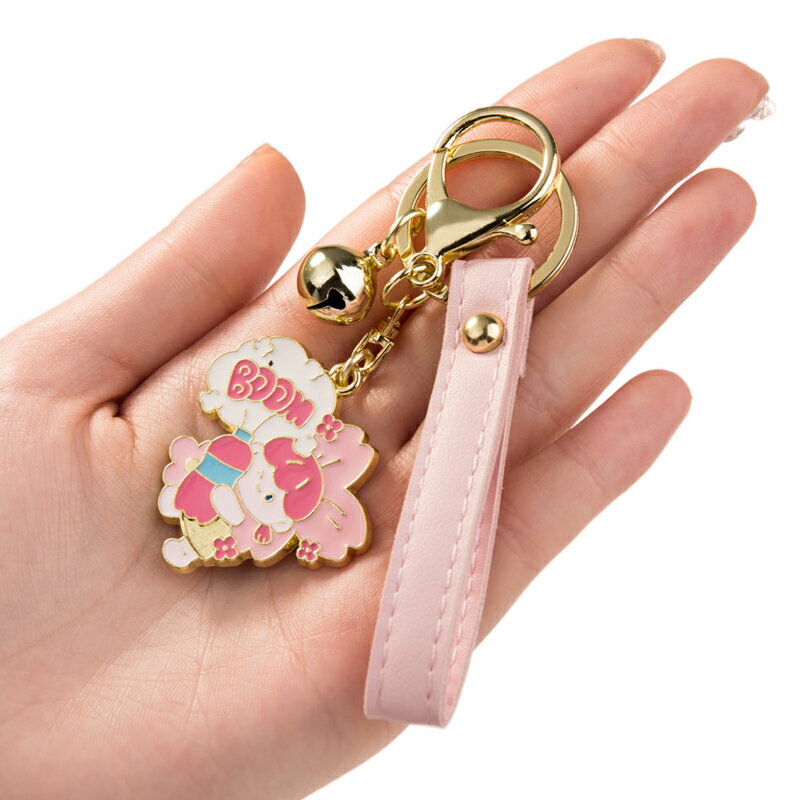 可愛櫻花娃娃鑰匙扣掛件創意網紅ins女士汽車鏈鎖匙圈環書包掛飾