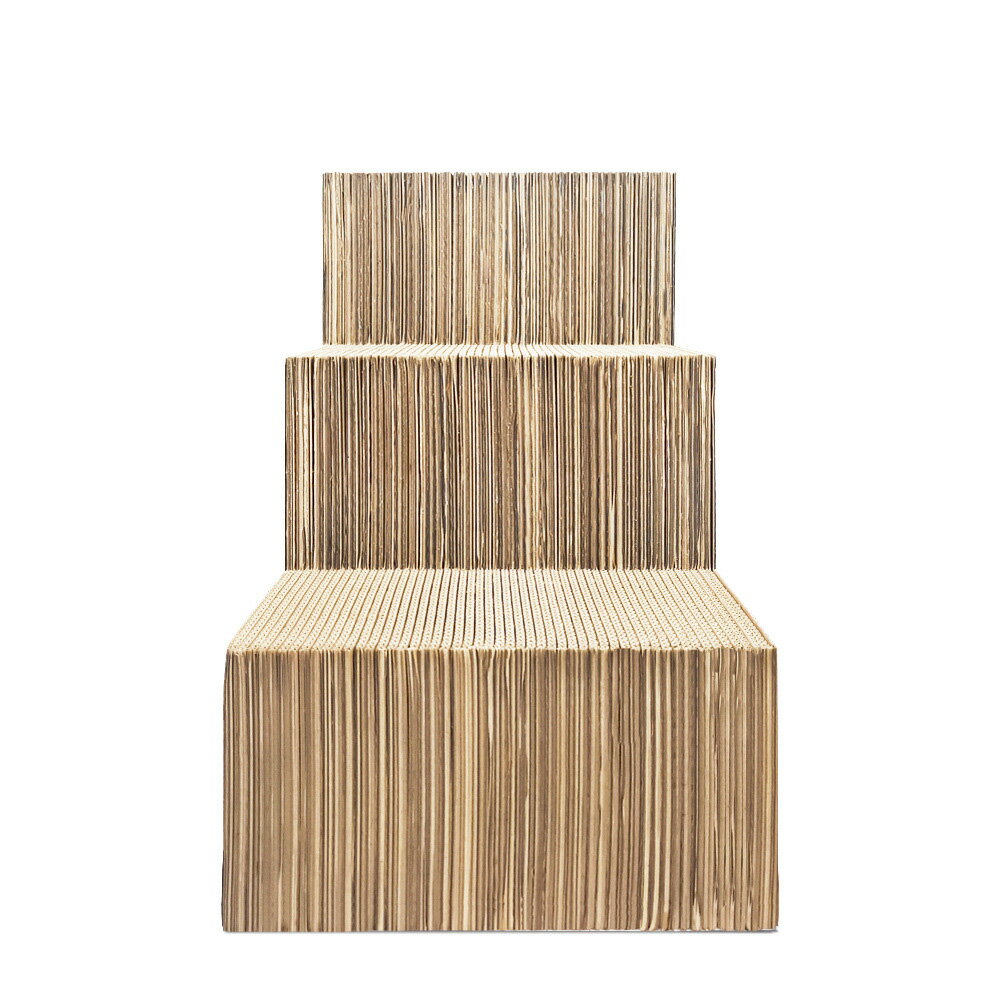 【台灣現貨】出口日本高品質貓抓柱 進口紙貓抓板 多層臺階貓窩 貓樹洞貓房子 三層貓階梯磨爪板不傷爪 8