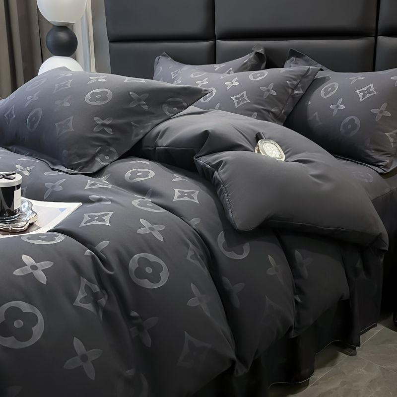 床裙款四件套被套磨毛棉被罩耐臟防滑床笠學生女宿舍可水洗三件套