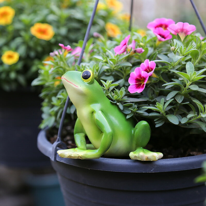 創意青蛙擺件 園藝雜貨裝飾品 花園小擺件 庭院裝飾 卡通動物擺件