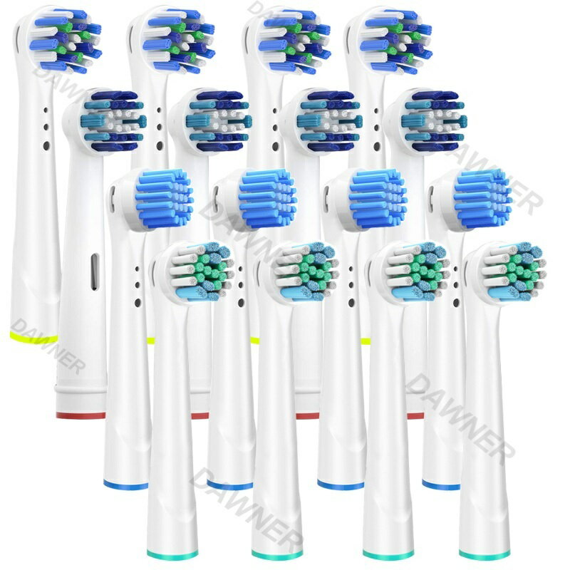 16 件裝電動牙刷頭相容 Oral B 替換刷,用於牙線交叉精密清潔