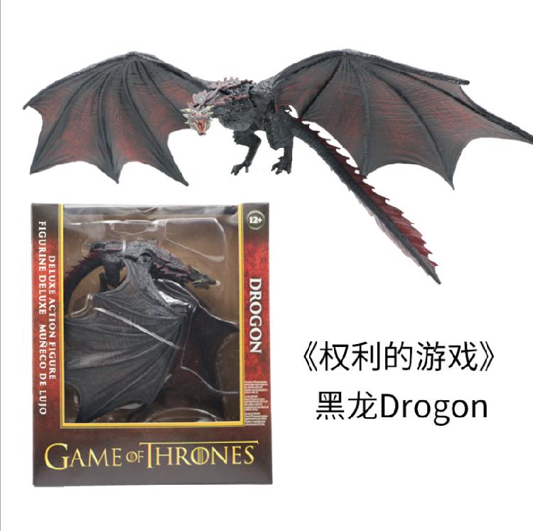 {臺灣公司貨 可打統編}優質版 麥克法蘭 權力的遊戲冰與火 冰龍 黑龍 可動模型擺件手辦
