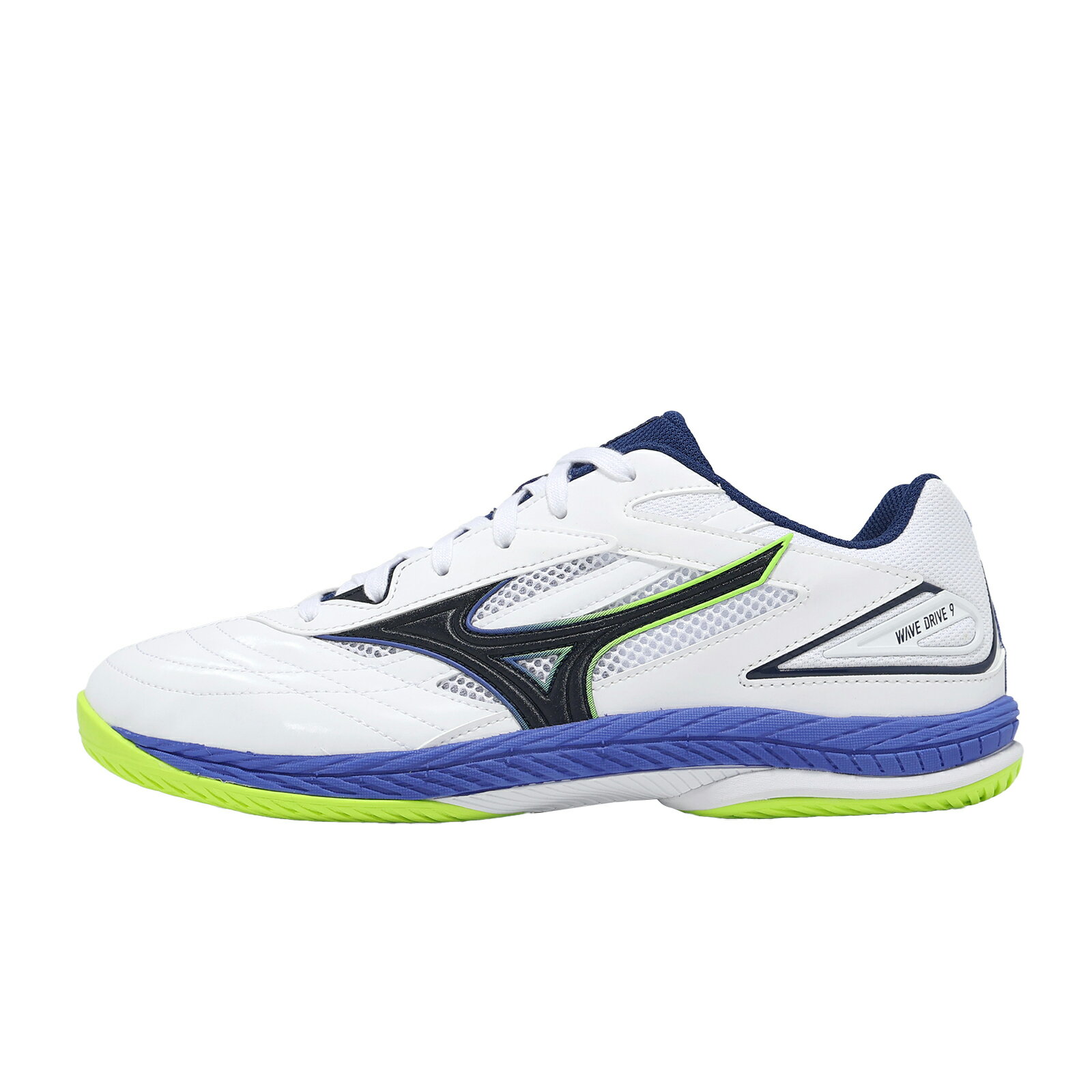 Mizuno 美津濃 桌球鞋 Wave Drive 9 男鞋 女鞋 白 黑 藍 波浪片 抓地 81GA2205-61