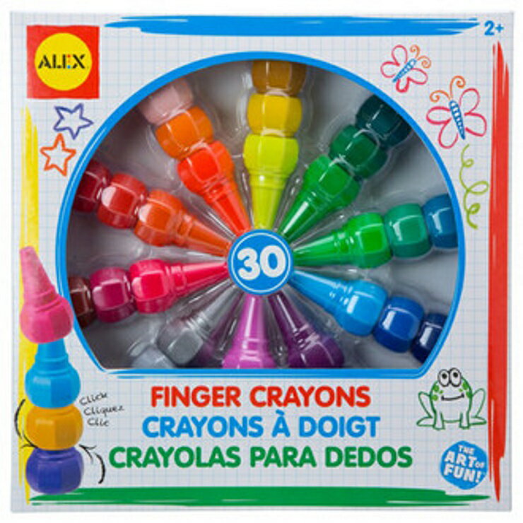 美國ALEX 幼兒手指蠟筆(30色)
