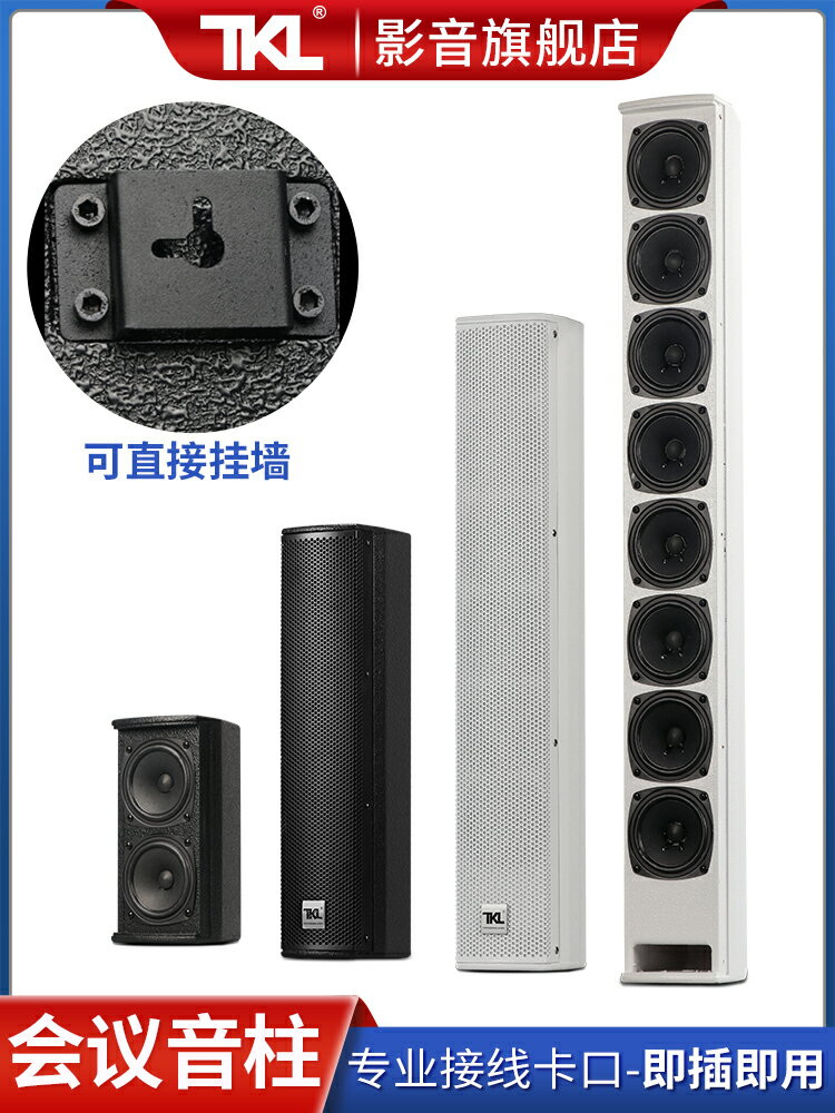 TKL H10 專業會議音柱音箱壁掛式中小型會議室音響套裝室內背景球館舞臺教學培訓室定阻高階實木全頻中置無源 夢露日記
