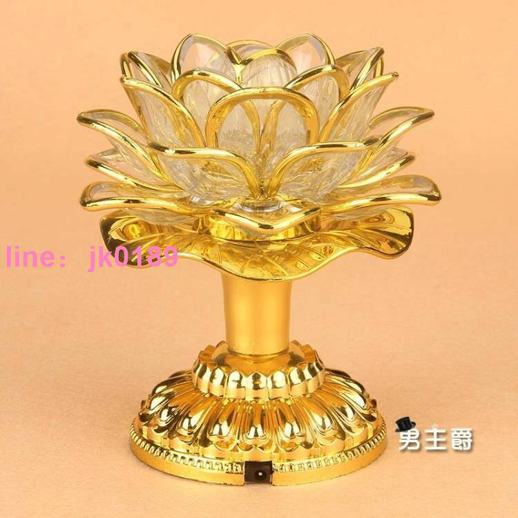 【店家優選】~唸佛機 七彩蓮花燈佛前供燈變色帶音樂大悲咒心經唱佛機播放器-可開立發票