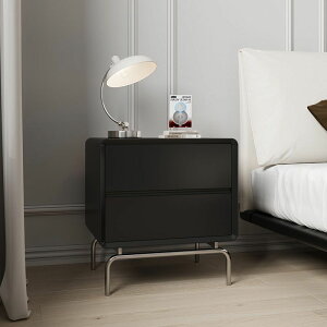 網紅北歐床頭柜現代簡約創意小型收納置物架高級感輕奢設計師臥室