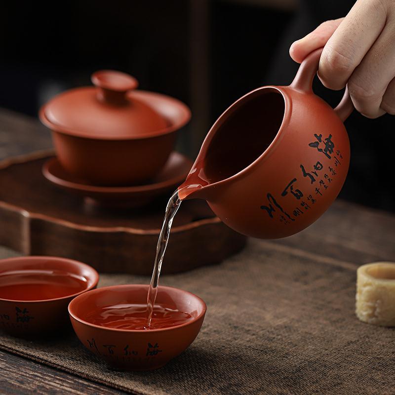 用紫砂茶具套裝功夫茶具用陶瓷茶盃西施壺大容量茶壺海