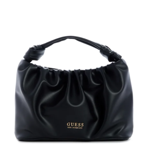 GUESS 素面皺褶手提包 輕盈合成皮革 Small Satchel G55070 黑色(現貨)▶指定Outlet商品5折起☆現貨【送禮首選★APP下單點數4倍送】