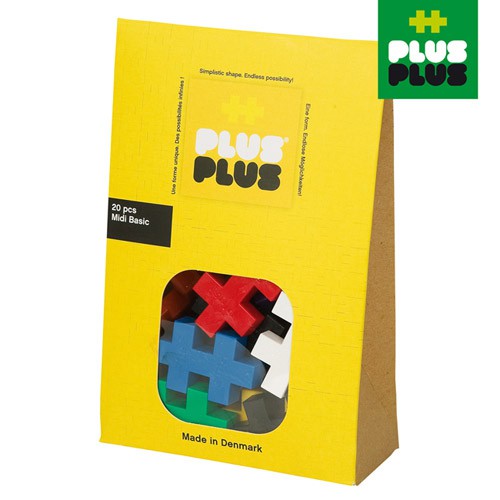 【 ++PLUS-PLUS 加加積木 】MIDI大顆粒-彩虹系列 20PCS (袋裝)