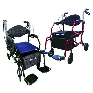 來而康 富士康 機械式輪椅 FZK-CH3025 兩用助步車 助行車 散步車 輪椅 輪椅B款補助 贈輪椅置物袋