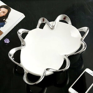 時尚現代陶瓷果盤創意實用家居用品新房茶幾裝飾品干果盤水果盤