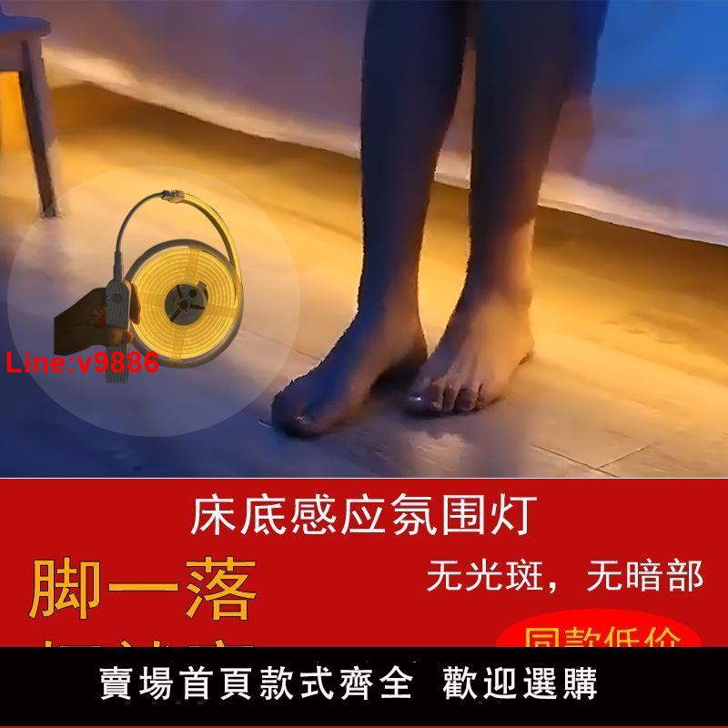 【臺灣公司 超低價】升級版LED人體感應燈帶低壓防水自粘床底氛圍燈充電插電客廳宿舍