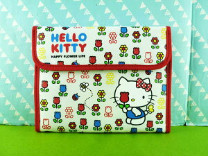 【震撼精品百貨】Hello Kitty 凱蒂貓 收納袋 紅白花【共1款】 震撼日式精品百貨