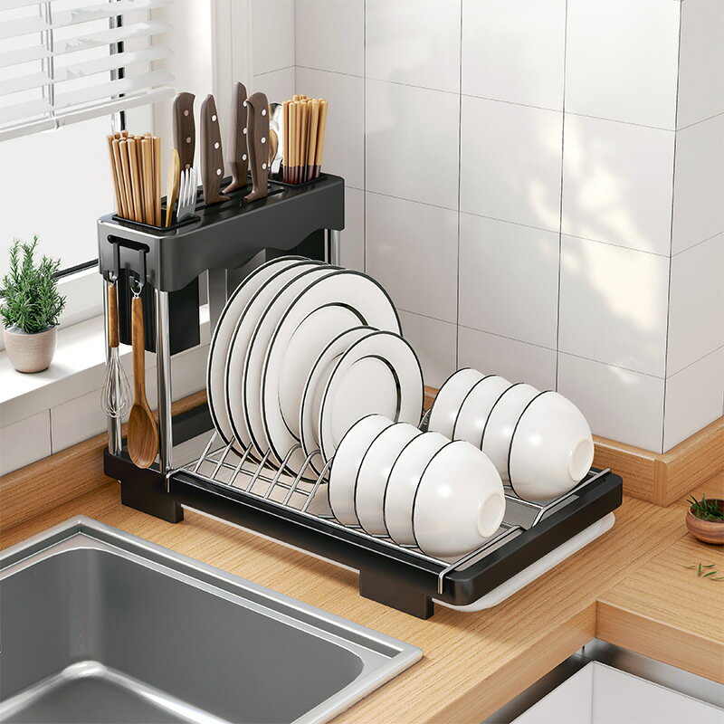 APP下單享點數9% 廚房碗碟碗盤收納架多功能瀝水架碗架臺面水槽邊碗筷置物架濾水架