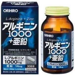 日本【ORIHIRO】精胺酸1000+鋅 120粒