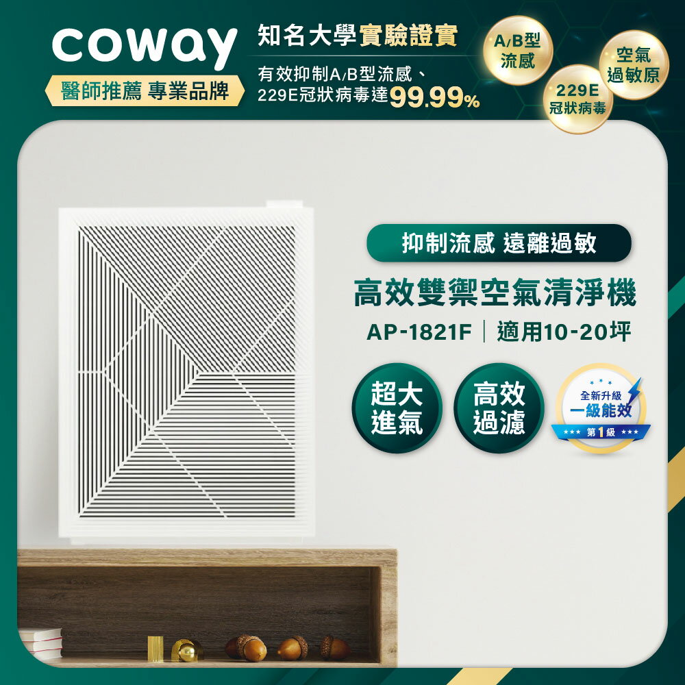 Coway AP-1821F 20坪高效除臭抗敏清淨機