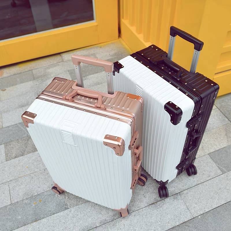 便攜行李箱女學生20寸拉桿箱高顏值萬向輪24寸鋁框密碼旅行箱批發