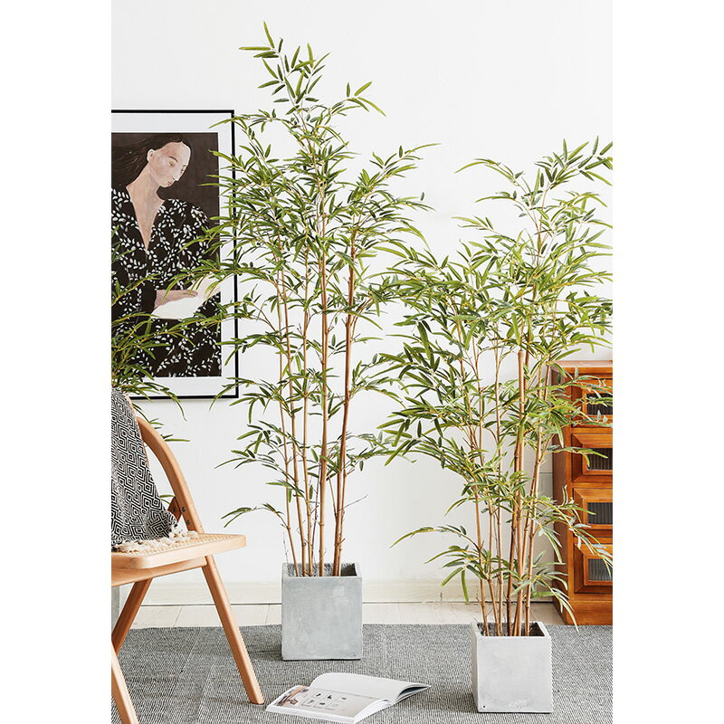 仿真竹子盆栽新中式禪意室內大型綠植裝飾落地植物造景擺件假竹子